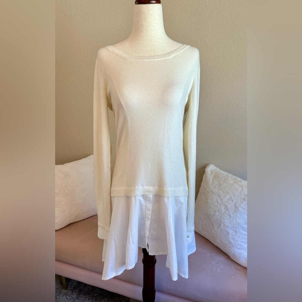 Angel Of The North Cream Knit Top Soft Cashmere  Women’s Small Soft Girl